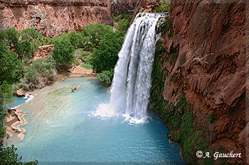 Pool und Havasu Fall beim Abstieg